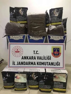 Ankara’da jandarmadan kaçak tütün operasyonu
