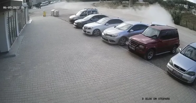 Kadın şoför kaza yapınca, sürücüler yer değiştirdi! O anlar güvenlik kamerasında