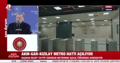 SON DAKİKA: AKM-Gar-Kızılay metro hattı açıldı! Başkan Erdoğan’dan önemli açıklamalar | Video