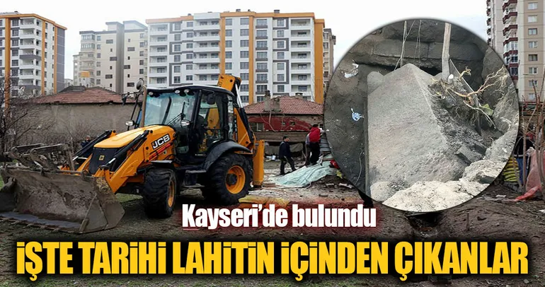 Kayseri’de bulunan lahitin içi açıldı