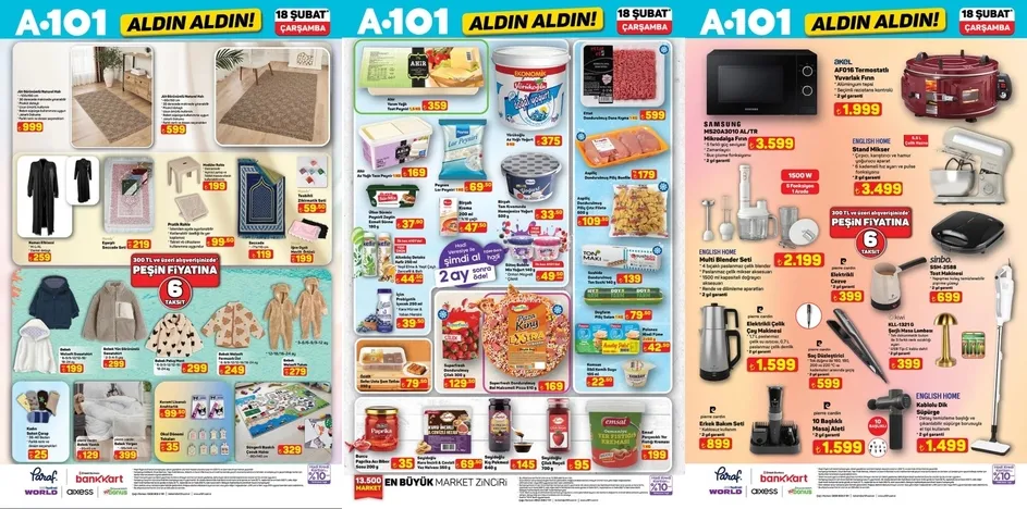 A101 AKTÜEL ÜRÜNLER BUGÜN SATIŞTA! 18 Şubat A101 aktüel ürünler neler? Osmanlı şerbeti, şam tatlısı...