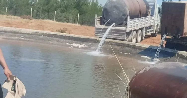 Bozdoğan yangınında köylülerden tanker desteği