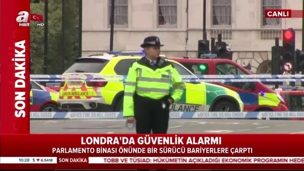 Londra'da terörist saldırı alarmı... Bir araç Londra'da parlamento binası önünde bariyerlere çarptı!