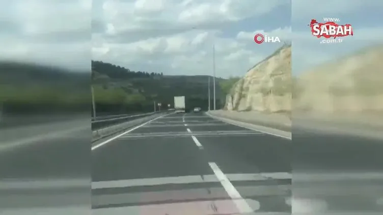 Yokuşu inen kamyona hiçbir araç yetişemedi | Video
