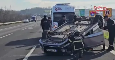 TEM’de 3 otomobilin karıştığı kazada 3 kişi yaralandı | Video