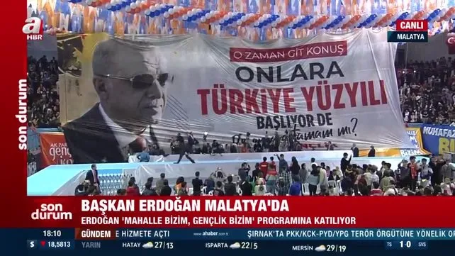 Malatya'da gençler Başkan Erdoğan'ı coşkuyla karşıladı: Onlara Türkiye Yüzyılı başlıyor de | Video