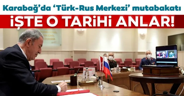 Türkiye ve Rusya’dan tarihi ’Dağlık Karabağ’ imzası! İşte o görüntüler