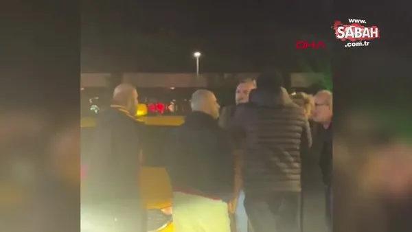 Taksici ile tartıştığı kişiler arasında kavga: Kadın baygınlık geçirdi | Video
