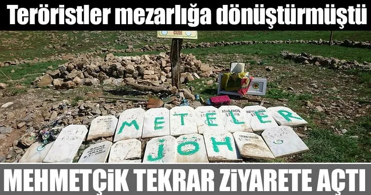 Teröristlerin mezarlığa çevirdiği türbe Mehmetçik tarafından yeniden ziyarete açıldı