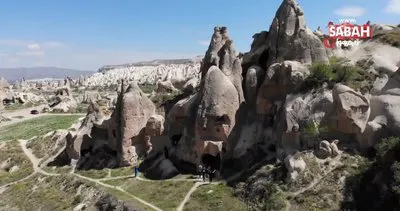 Baharın gelmesiyle yeşeren Kapadokya, görenleri mest etti | Video