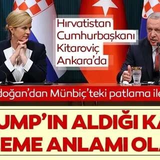 Son dakika: Başkan Erdoğan ile Hırvatistan Cumhurbaşkanı'ndan ortak basın toplantısı