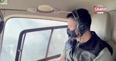 Bakan Pakdemirli, Manavgat yangın sahasını havadan helikopter ile inceledi | Video
