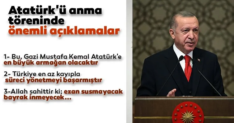 Son dakika: Başkan Erdoğan’dan Atatürk’ü anma töreninde önemli açıklamalar