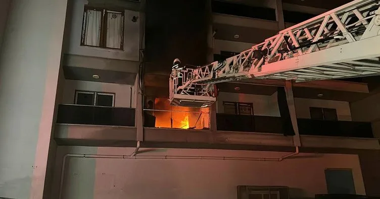 Düzce’de 4 katlı binada yangın paniği