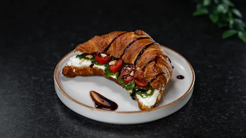 Bir ısırıkta bağımlılık yapan pestolu kruvasan sanndviç tarifi!