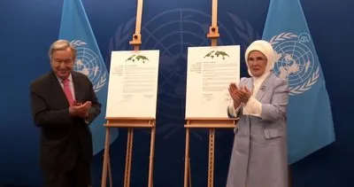 Guterres ve Emine Erdoğan, Sıfır Atık Projesi için iyi niyet beyanı imzaladı | Video