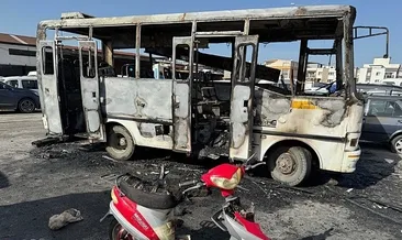 Sığındığı otobüste yanarak can verdi