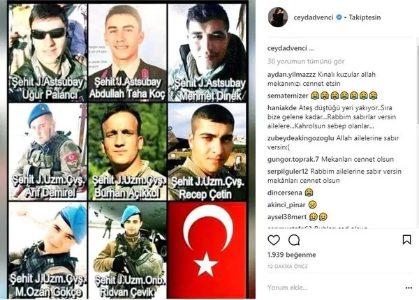 Afrin’den gelen şehit haberleri ünlü isimleri yasa boğdu!
