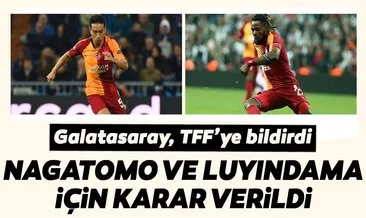 Galatasaray, Yuto Nagatomo ve Christian Luyindama’yı TFF’ye bildirdi