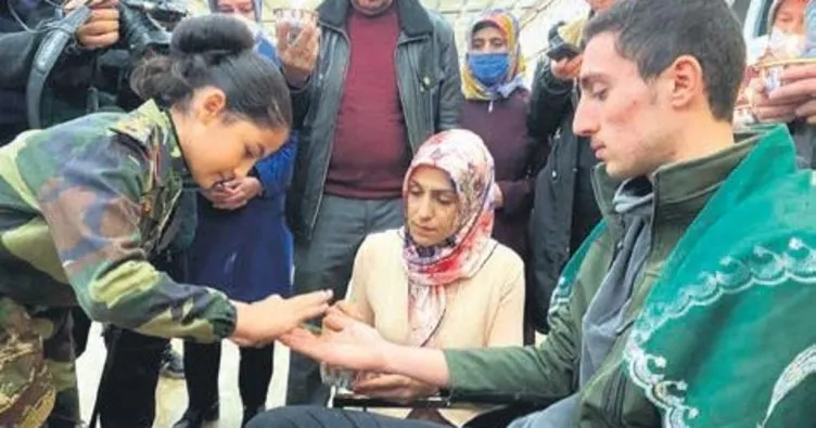 PKK’dan kurtardığı oğlunu asker kınasıyla vatan nöbetine gönderdi