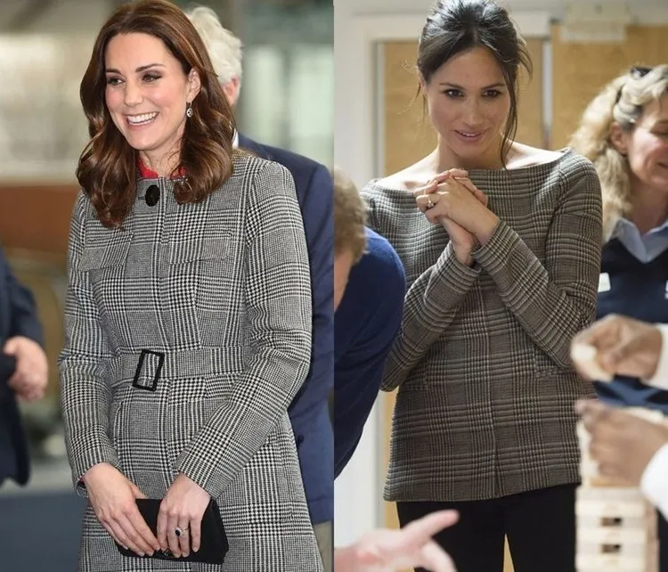 Kate Middleton ile Meghan Markle’ın stil benzerliği.