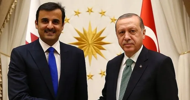 Son dakika: Başkan Erdoğan, Katar Emiri Şeyh Temim bin Hamed Al Sani ile görüştü