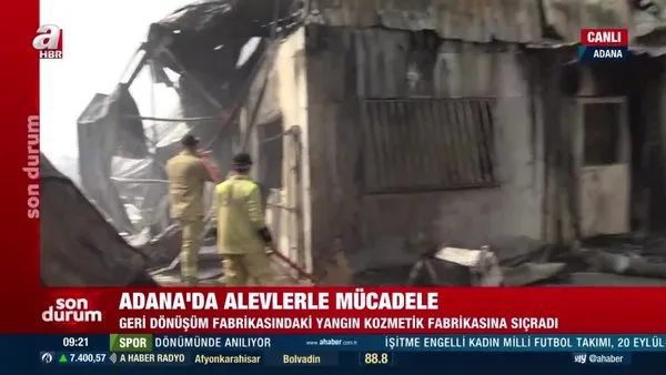 Adana'da iki fabrikada yangın çıktı! Alevler gökyüzünü kapladı | Video