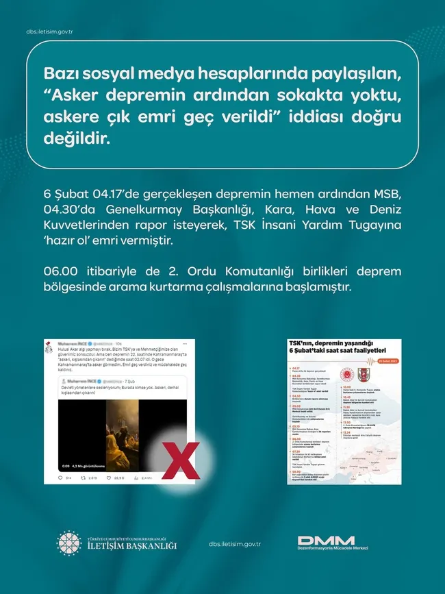 Sistematik algı operasyonları mercek altında! İşte 6 Şubat depremine ilişkin yalanlar ve gerçekler