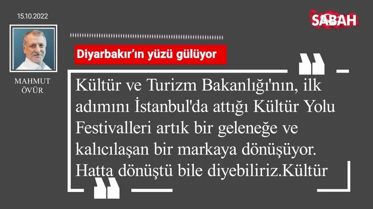 Mahmut Övür | Diyarbakır'ın yüzü gülüyor