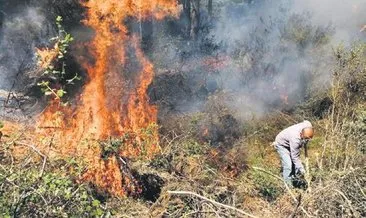 Polis-vatandaş işbirliğiyle orman yangını söndürüldü