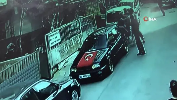 İstanbul'da komşusunu dövmek için balkondan uçarak atlayan adam kamerada | Video