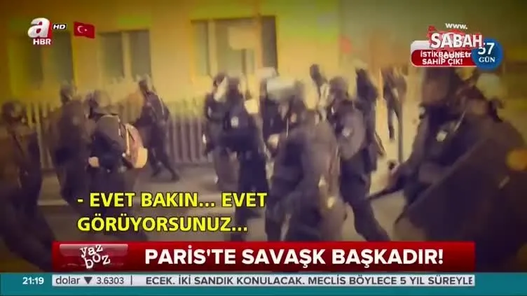 Paris'te polisler sınırları zorluyor