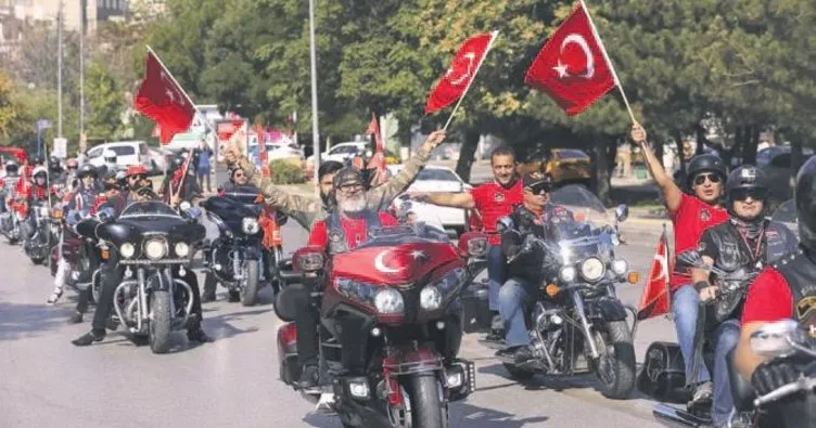 Harleycilerden Gazi sürüşü