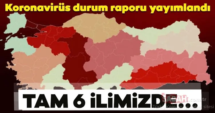 Son dakika: Türkiye’nin Koronavirüs raporu ortaya çıktı! 6 il dikkat çekti
