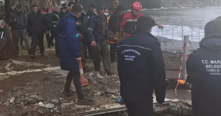 Toprak altında kalan işçi kurtarıldı