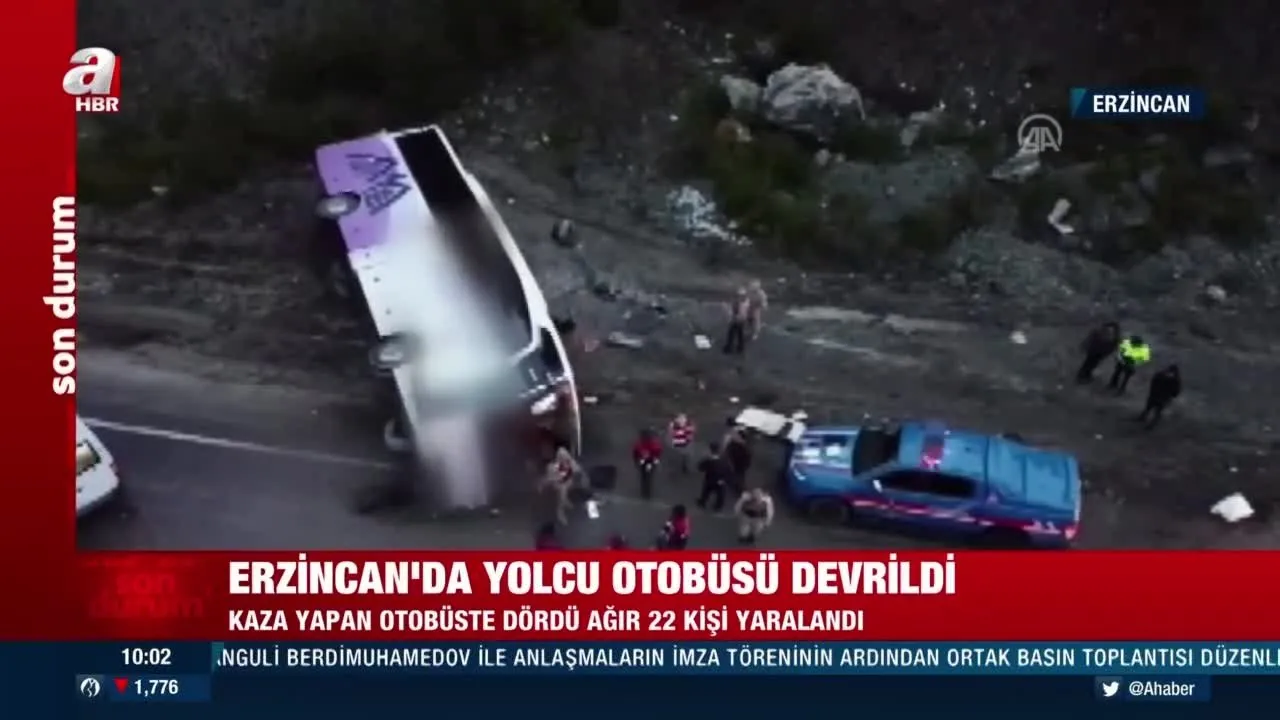 son dakika erzincan in refahiye ilcesinde otobus kazasi cok sayida yarali var son dakika yasam haberleri