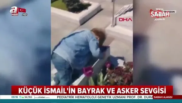 Trabzon'da minik İsmail'den duygulandıran şehitlik ziyareti