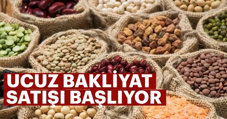 Ucuz bakliyat satışı başlıyor