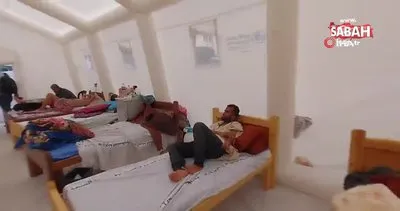 El Aksa Şehitler Hastanesi doldu, yaralılar çadırda tedavi ediliyor | Video