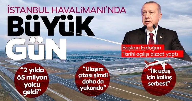 Başkan Erdoğan'dan tarihi açılış: 3. Havalimanı bağımsız üçüncü pistine kavuştu!