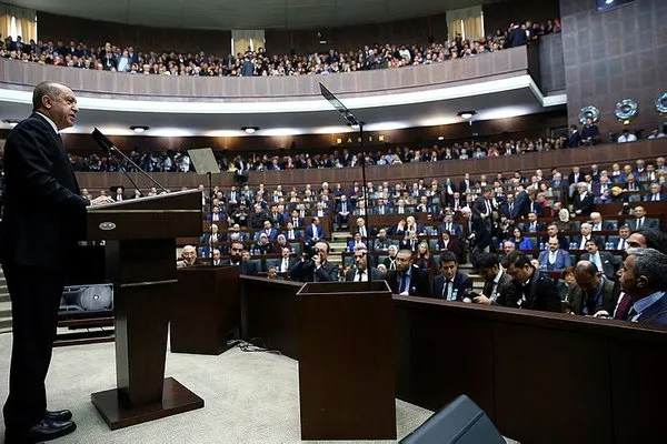 Cumhurbaşkanı Erdoğan'ın katıldığı AK Parti grup toplantısından kareler