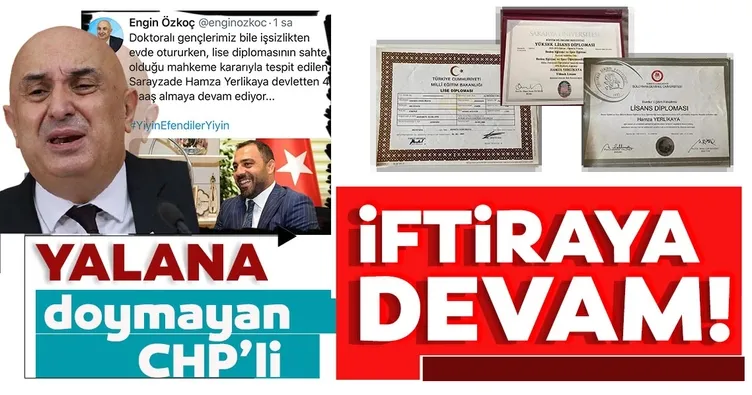 CHP Grup Başkanvekili Engin Özkoç yalana doymuyor