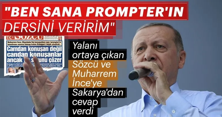 Cumhurbaşkanı Erdoğan’dan Muharrem İnce’ye prompter cevabı!