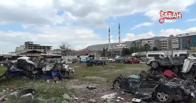 Malatya’da depremde 200 milyon TL değerindeki 245 araç hurdaya döndü | Video