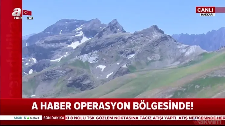 Atak helikopterlerimiz teröristlerin mevzilerini A Haber canlı yayınında böyle vurdu!