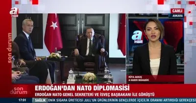 Son Dakika: Başkan Erdoğan NATO Genel Sekreteri ve İsveç Başbakanı ile görüştü | Video