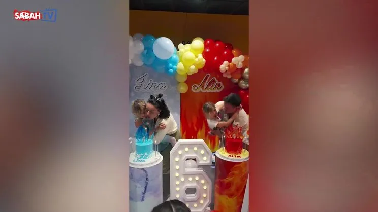 Pelin Akil ve Anıl Altan çocuklarının doğum gününde bir araya geldi | Video
