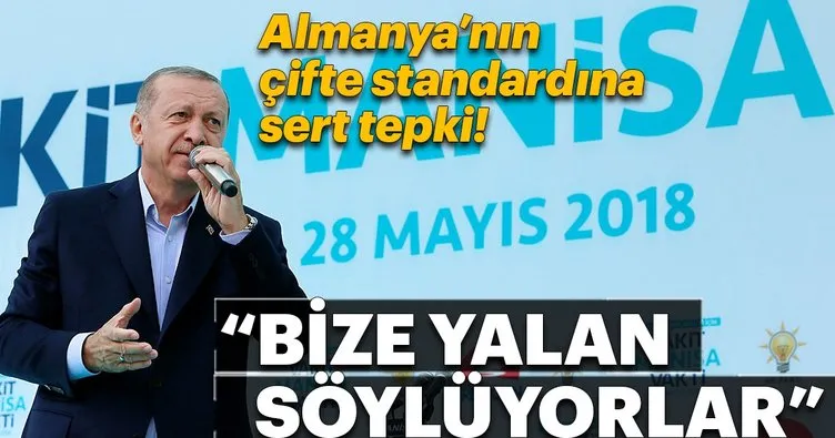 Cumhurbaşkanı Erdoğan: Almanya'da teröristlere polis korumasında miting yaptırıyorlar