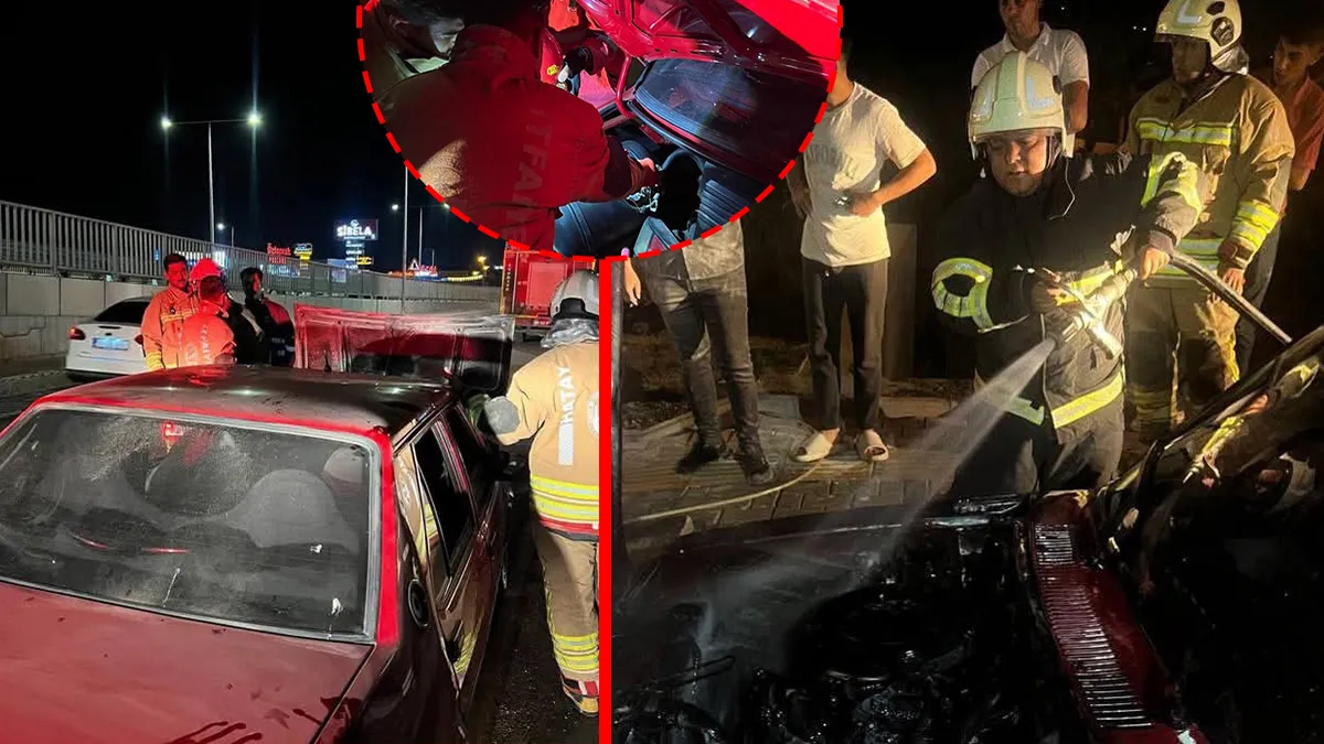 Hatay’da korkutan yangın! Otomobil alevlere teslim oldu Hatay’da korkutan yangın! Otomobil alevlere teslim oldu