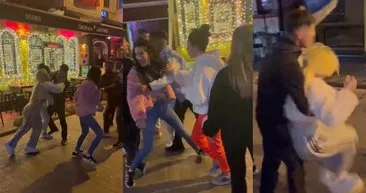 Taksim’de şok görüntü: Sevgilisini başka kadınla yakalayınca bakın neler yaptı!